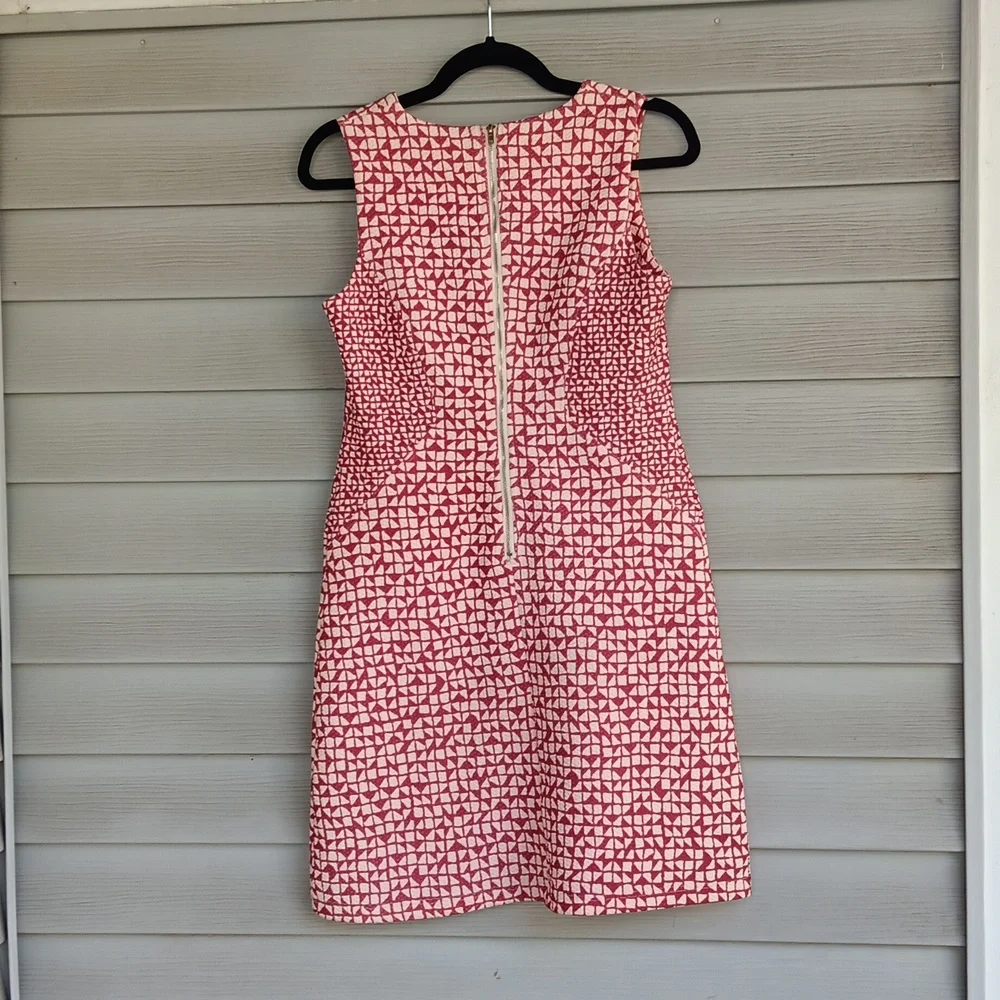 Tabitha Anthoropologie Red, White, Geometric A-line Dress - Picture 5 of 6